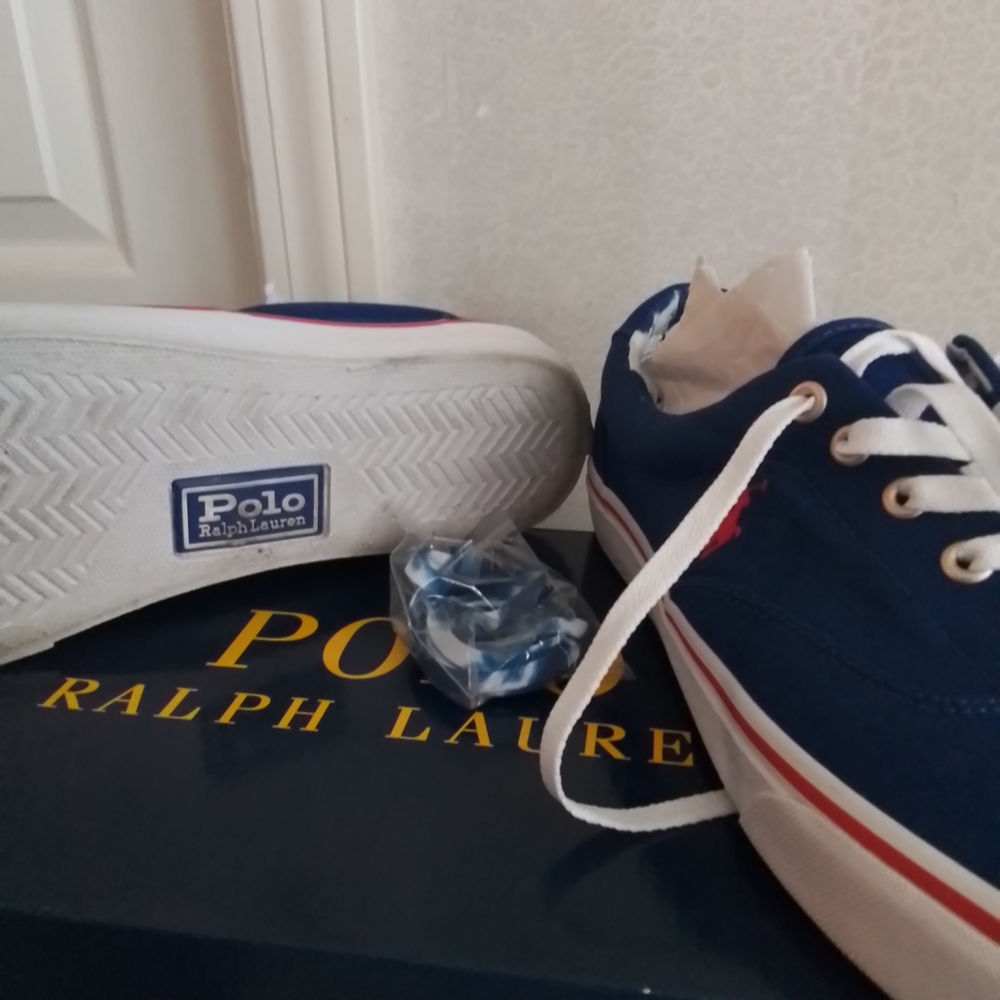 Polo by Ralph Lauren Men's Blue Sneakers - Picture 3 of 5